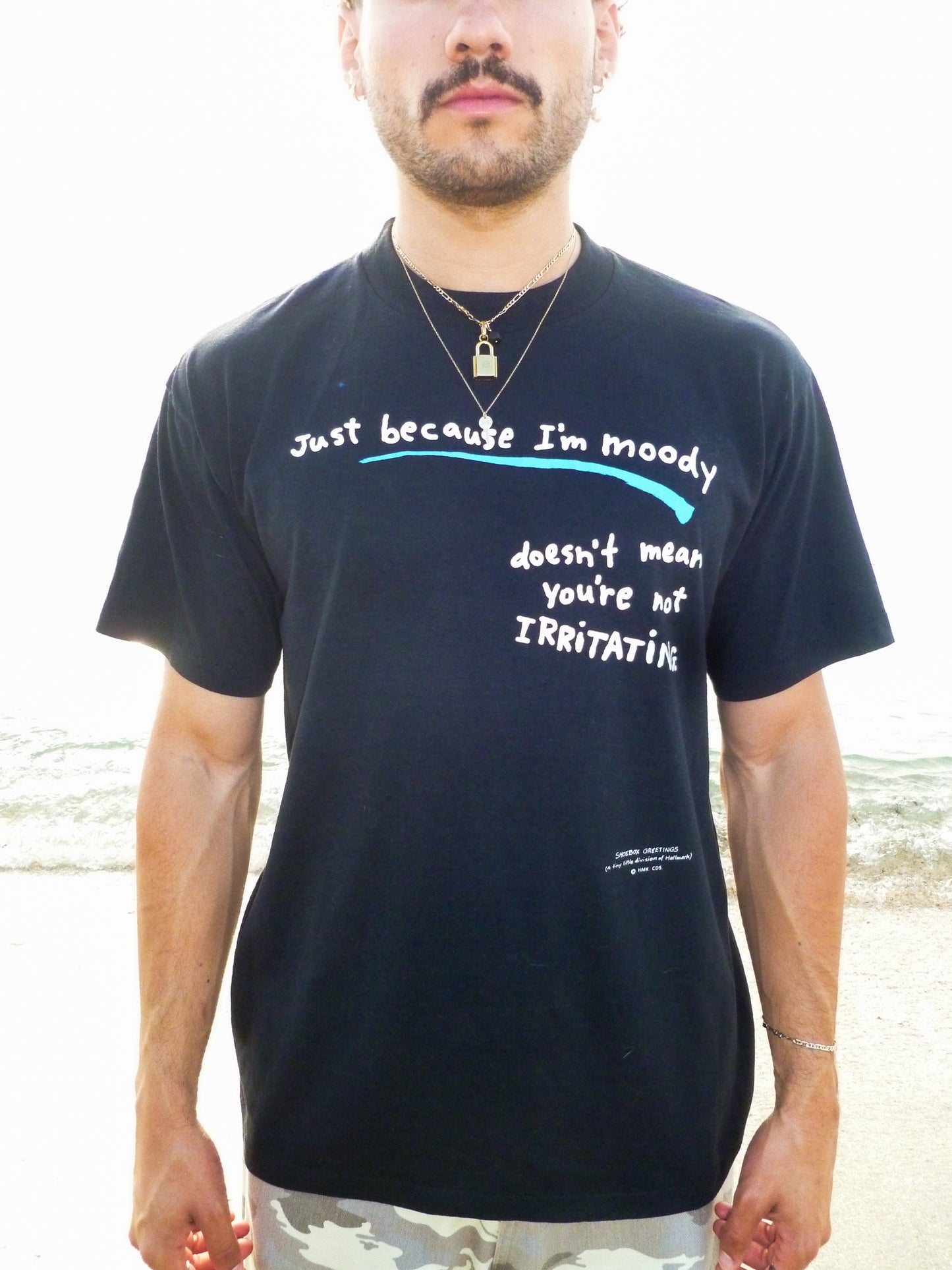 Vintage Just Because Im Moody Tee