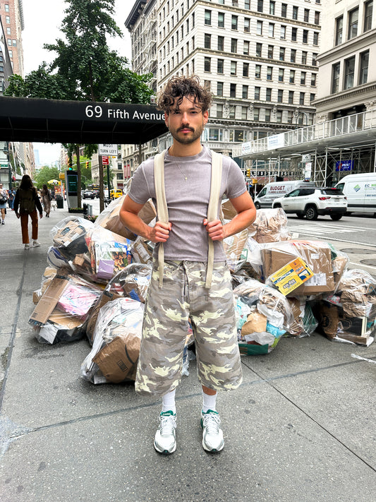 White Camo Jorts